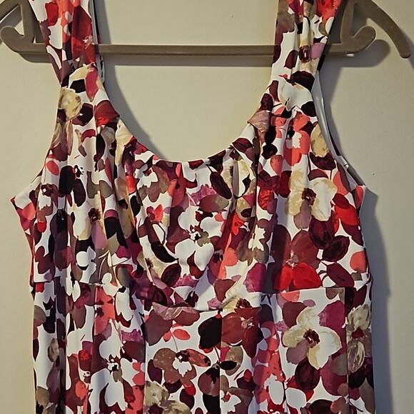 Dressbarn Floral Dress size 14 and Coordinating Scarf - Picture 7 of 13